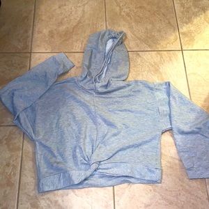 Gray cropped hoodie